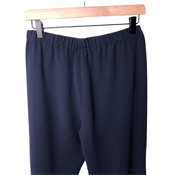 Vince Cropped Tapered Leg Trousers Slouchy Navy Blue Size Small VX19420799 - Picture 5 of 10